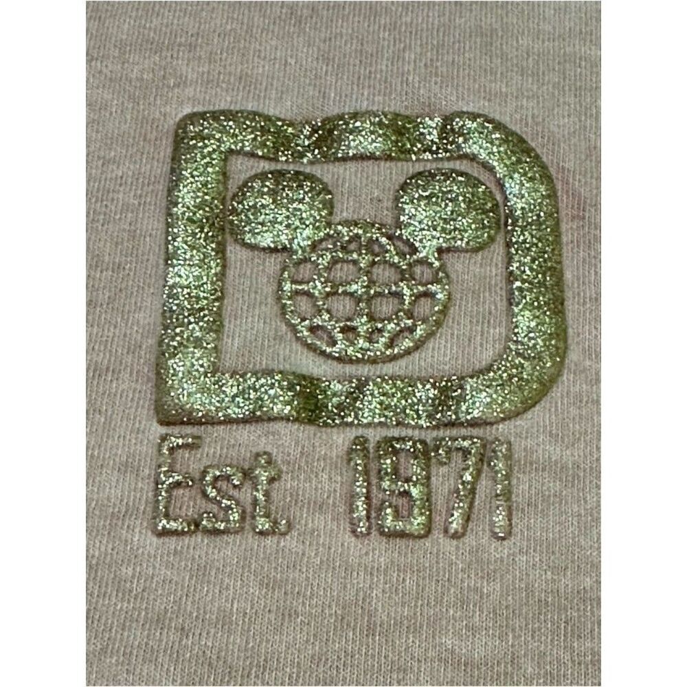 Disney Spirit Women’s Crewneck Sweatshirt in Beige with Gold Embroidered Logo - Picture 7 of 9